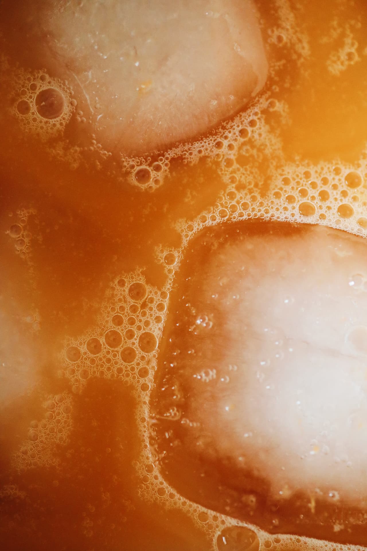 The Golden Glow fresh juice poured over ice